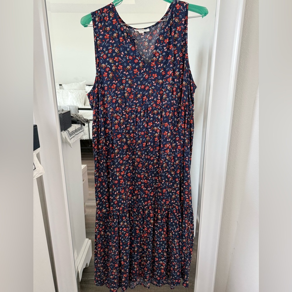 Beach Lunch Lounge Floral Sleeveless Dress